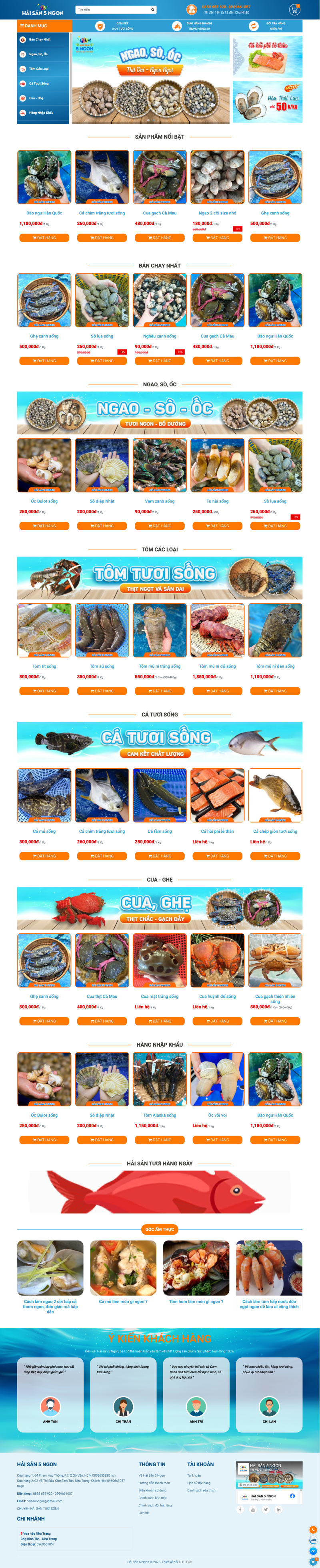 Web Bán Hải Sản