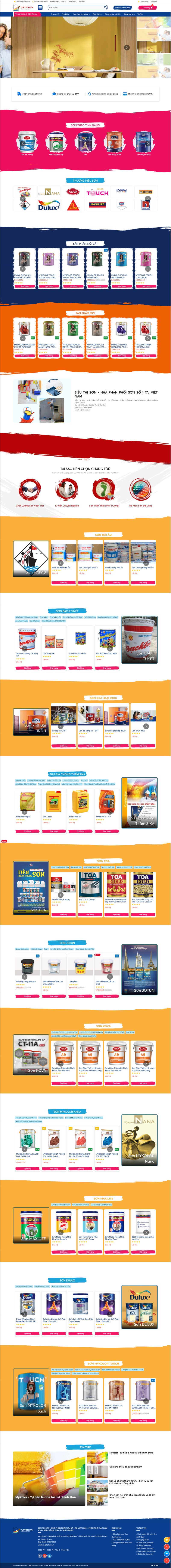 Mẫu Web Bán Sơn 30