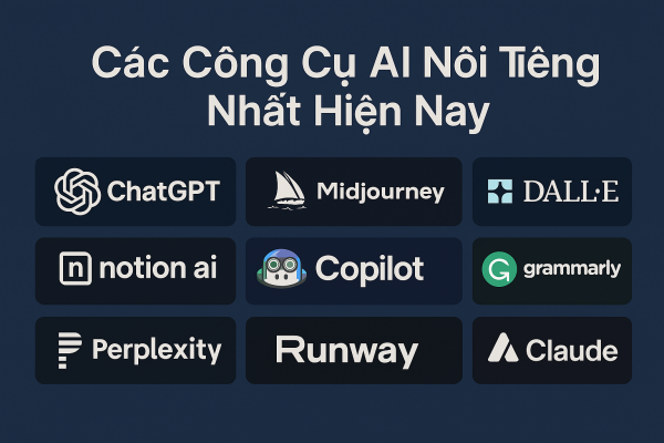 Các Công Cụ AI Nổi Tiếng Nhất Hiện Nay