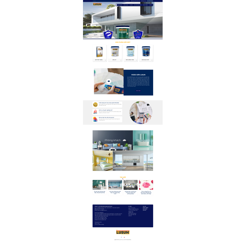 Thiết kế web sơn Lusun Paint
