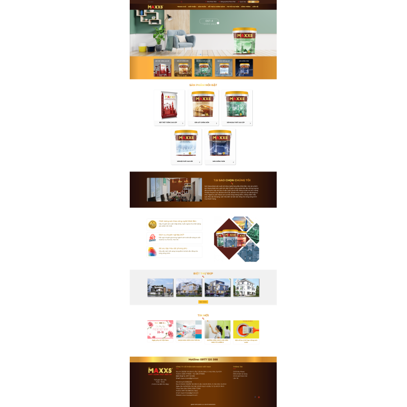 Thiết kế web sơn Maxxs Paint