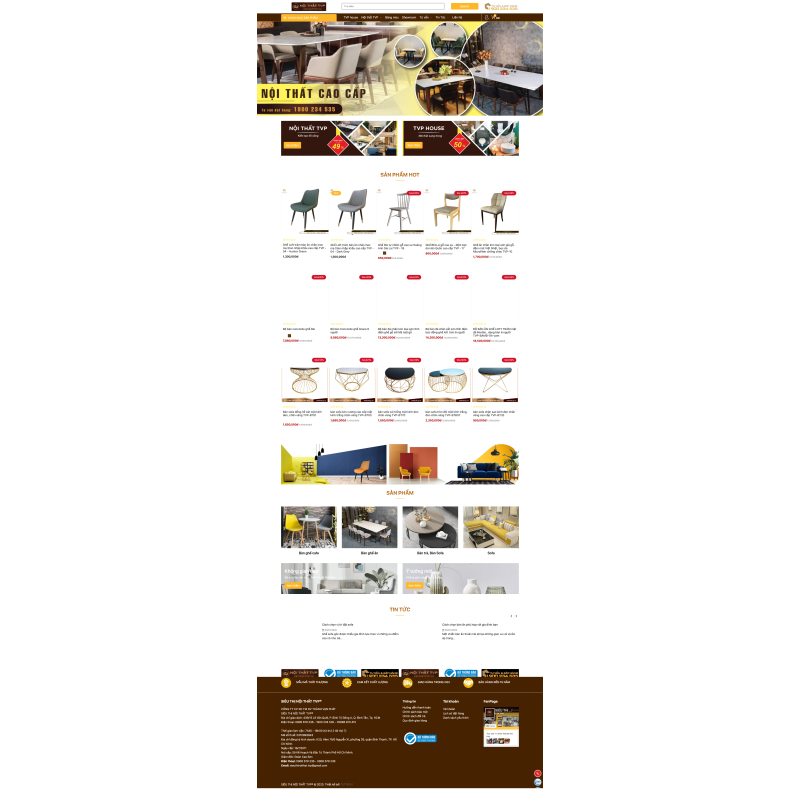 Thiết kế web nội thất - nội thất TVP